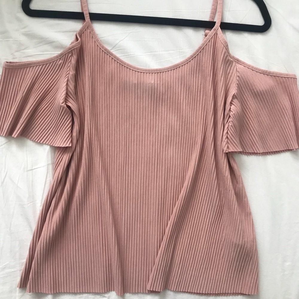 Blush ruffle Blouse